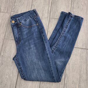 Seven7 women's Jeans Tummyless High Rise Skinny Size 10 Dark Wash